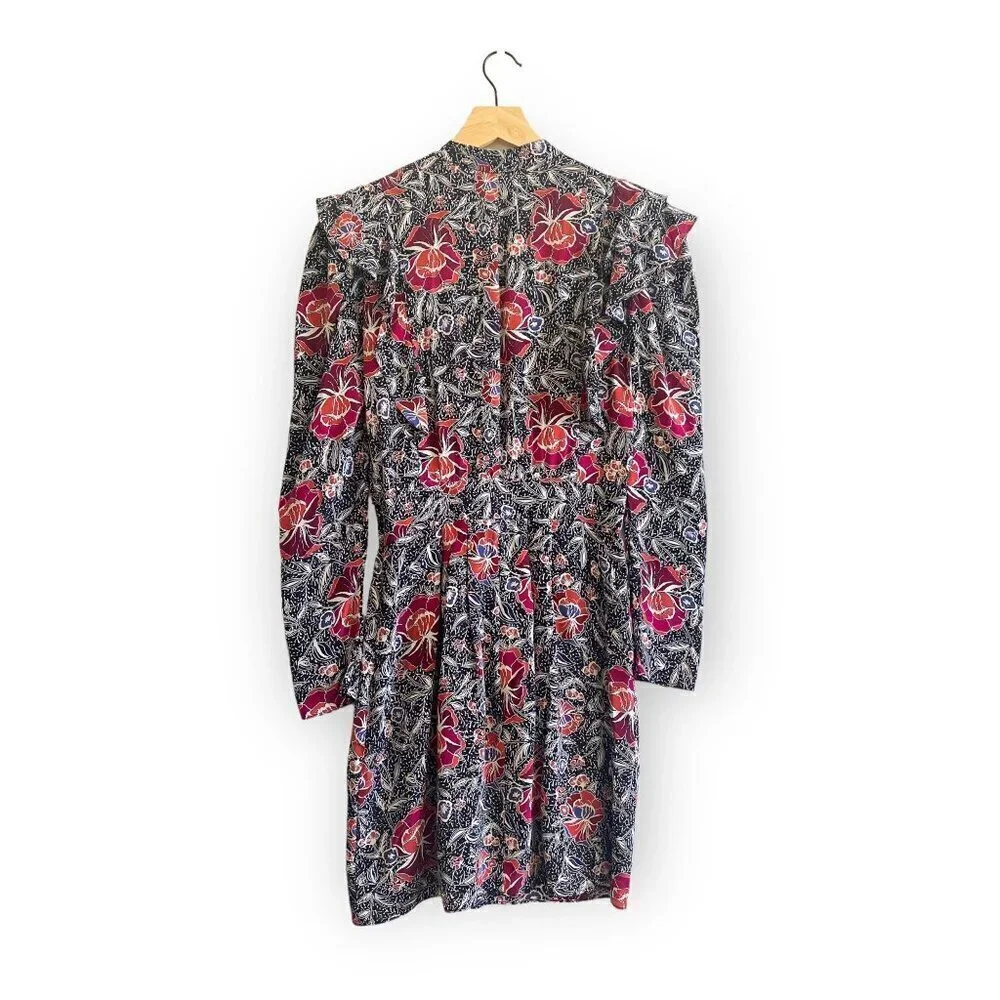 Isabel Marant Etolie Yoana Printed Silk Mini Dress, Size 34EU